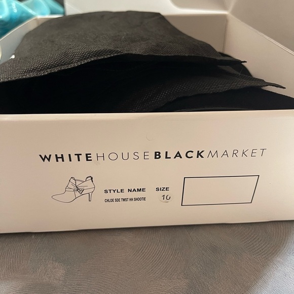 WHBM Womens 10M Black Suede Kitten Leather Heels Goth Grunge Zip Dust Box New - Picture 11 of 12